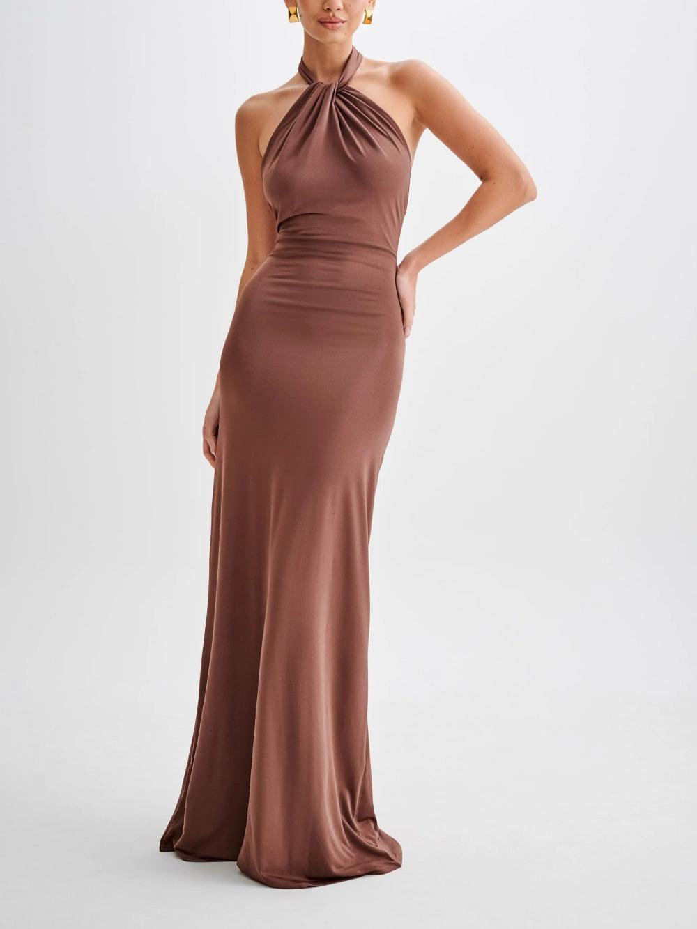 Selene Halter Maxi Dress