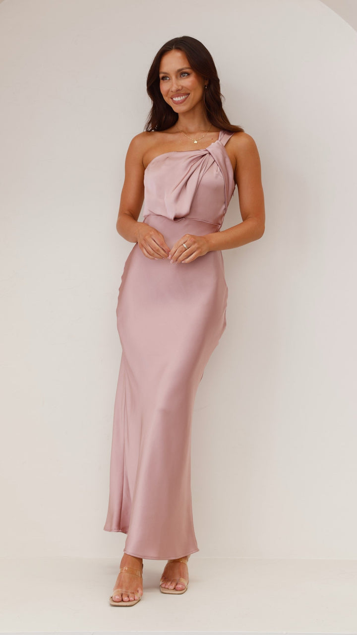 Rhea One-Shoulder Maxi Dress
