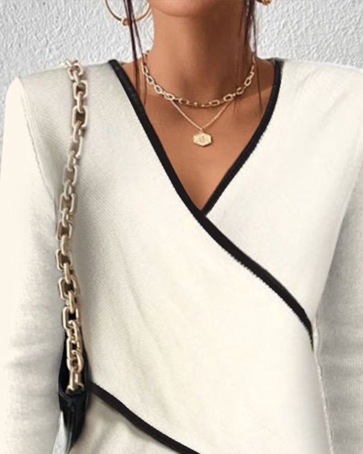 Alyssa – Elegant Warm V-Neck Sweater