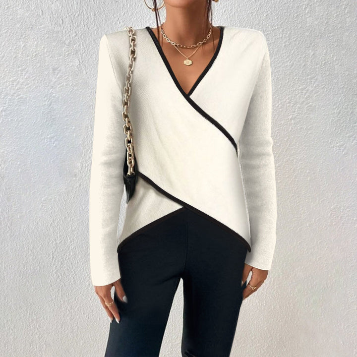 Alyssa – Elegant Warm V-Neck Sweater