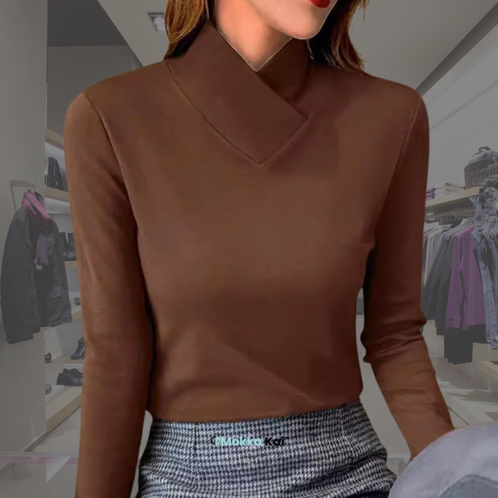 Aubrey – Crossover Collar Top