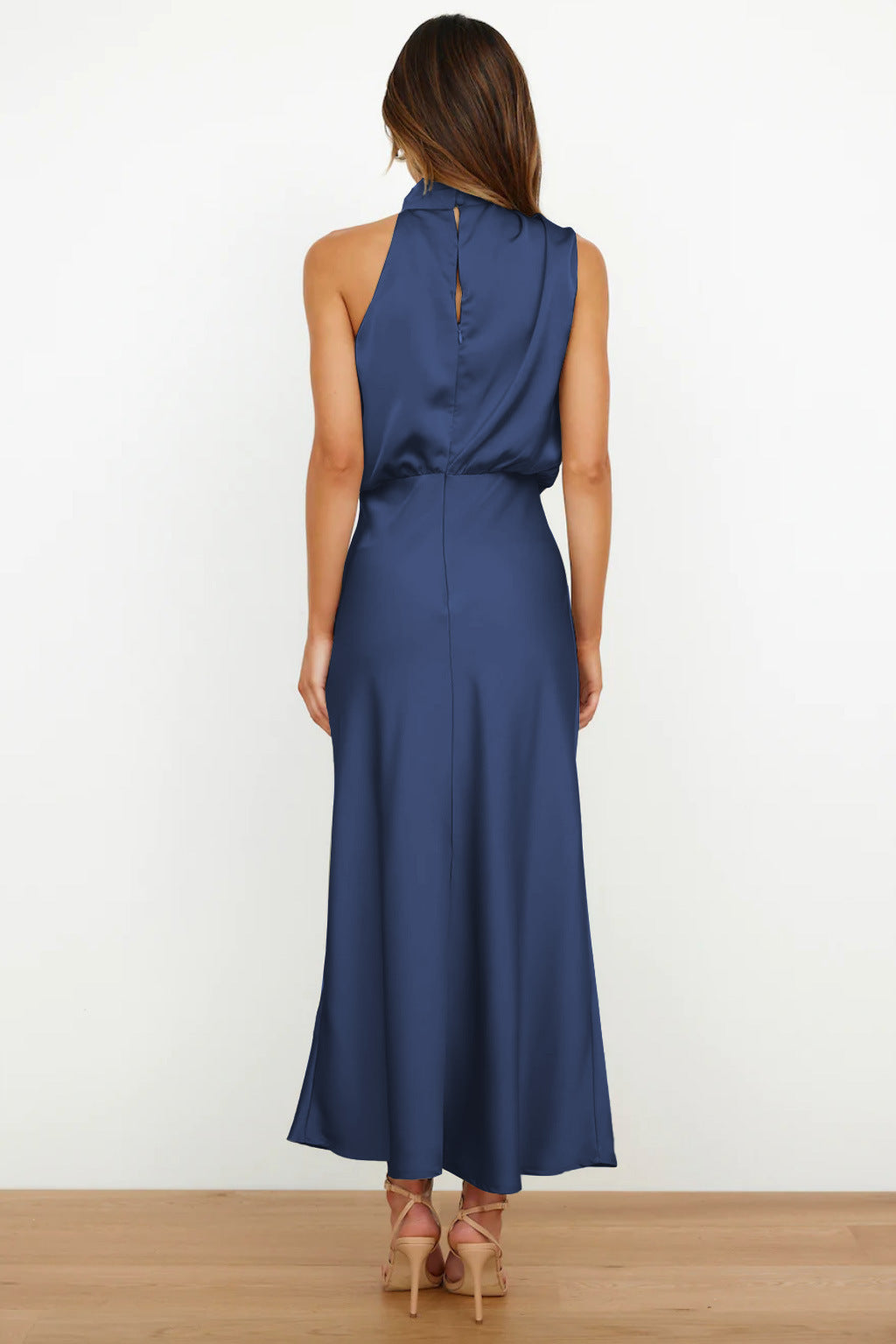 Eleonora Long Halter Neck Dress