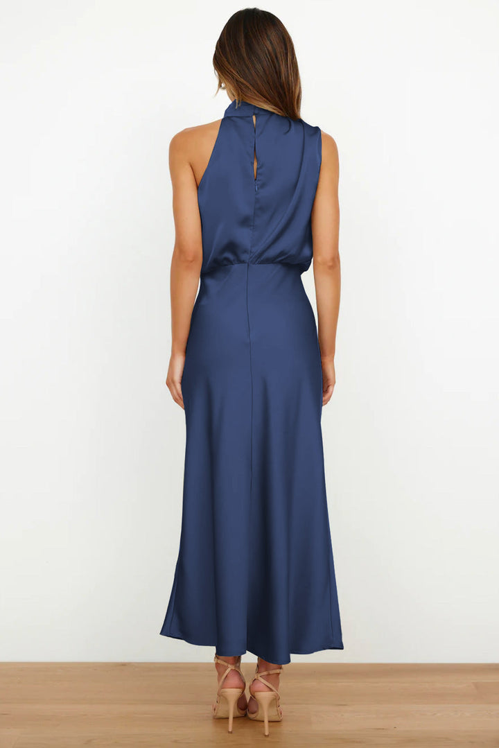Eleonora Long Halter Neck Dress
