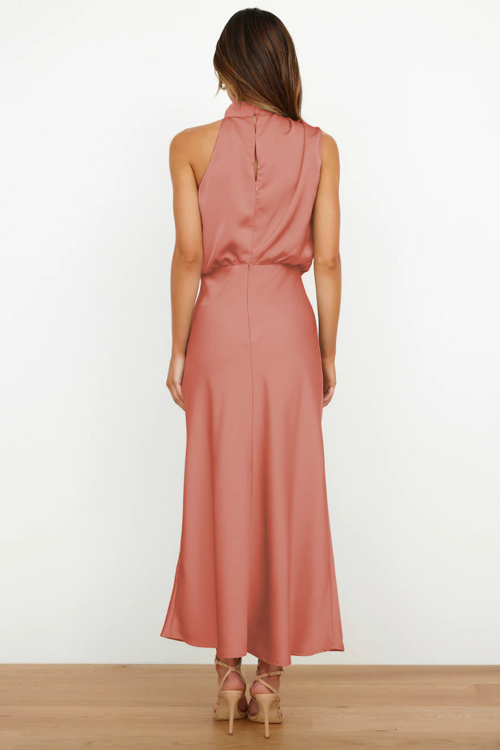 Eleonora Long Halter Neck Dress