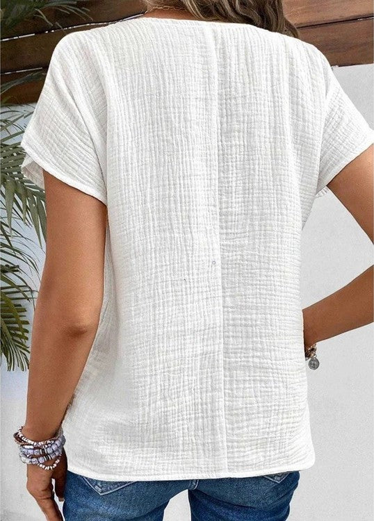Elle - Stylish Button-Down Collared Top