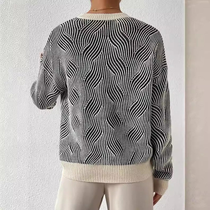 Elena – Cozy Patterned Knit Sweater
