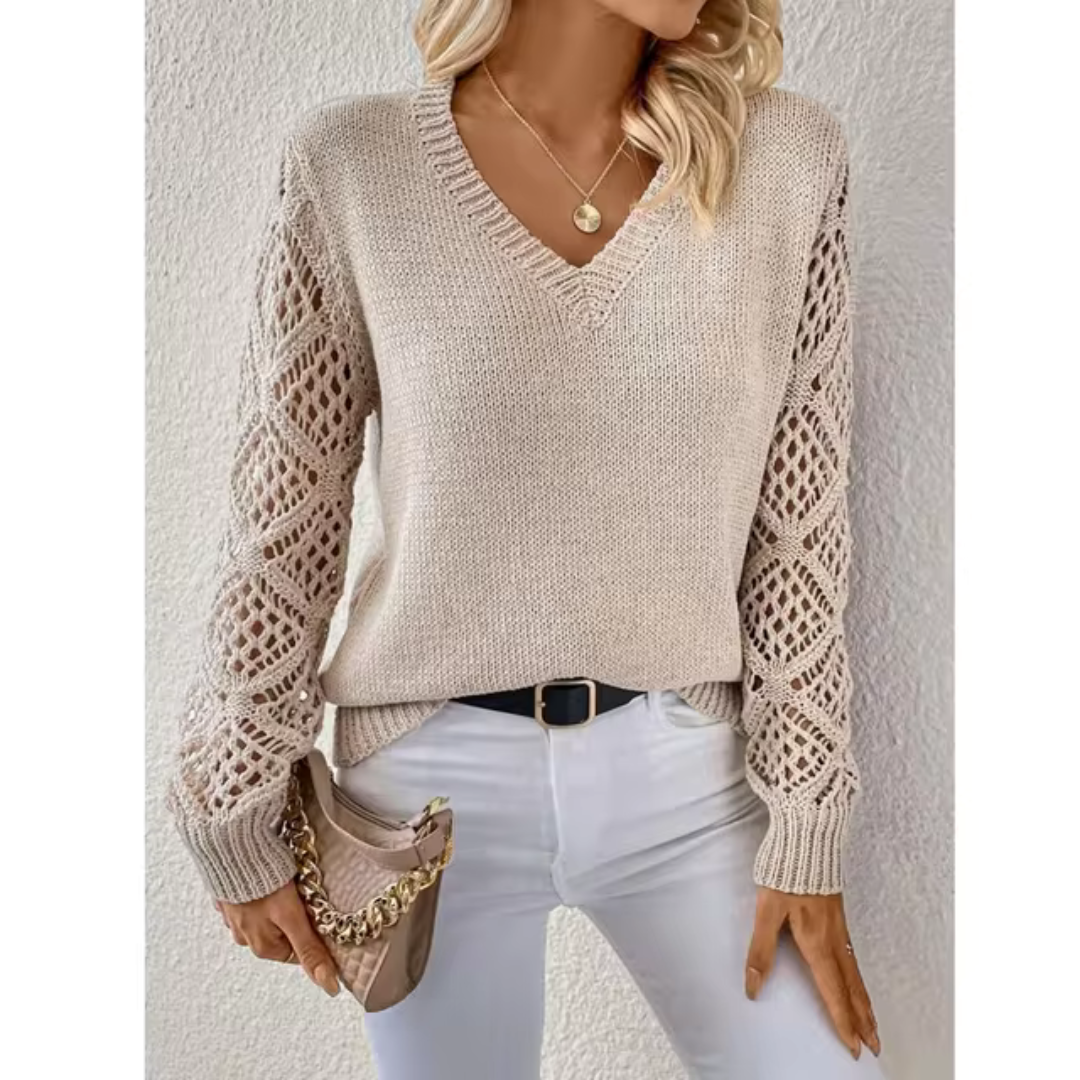 Emily – Knit V-Neck Sweater