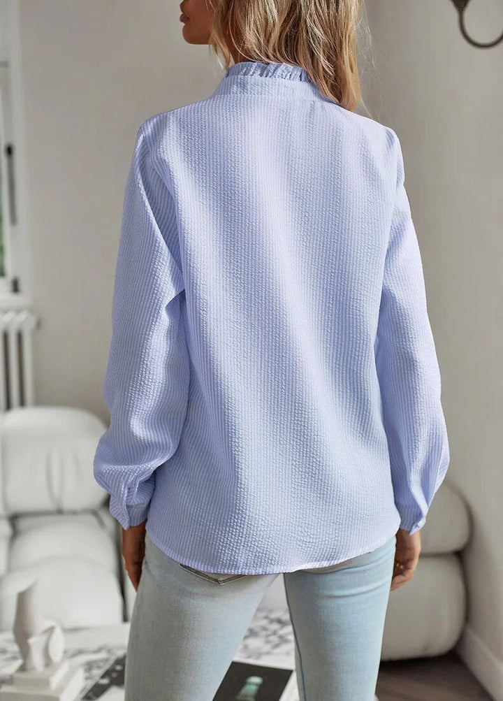 Claire – Ruffled Buttoned Blouse