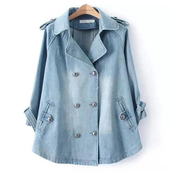 Juliette Hart | Stylish Denim Cape Coat