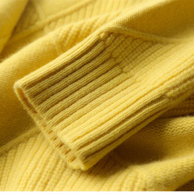 Elise – Elegant Diamond Knit Sweater