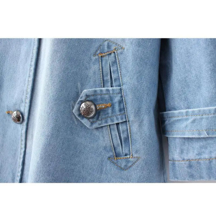 Juliette Hart | Stylish Denim Cape Coat