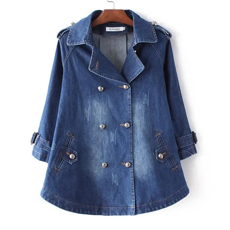 Juliette Hart | Stylish Denim Cape Coat