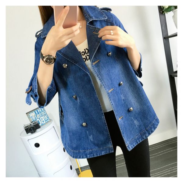 Juliette Hart | Stylish Denim Cape Coat
