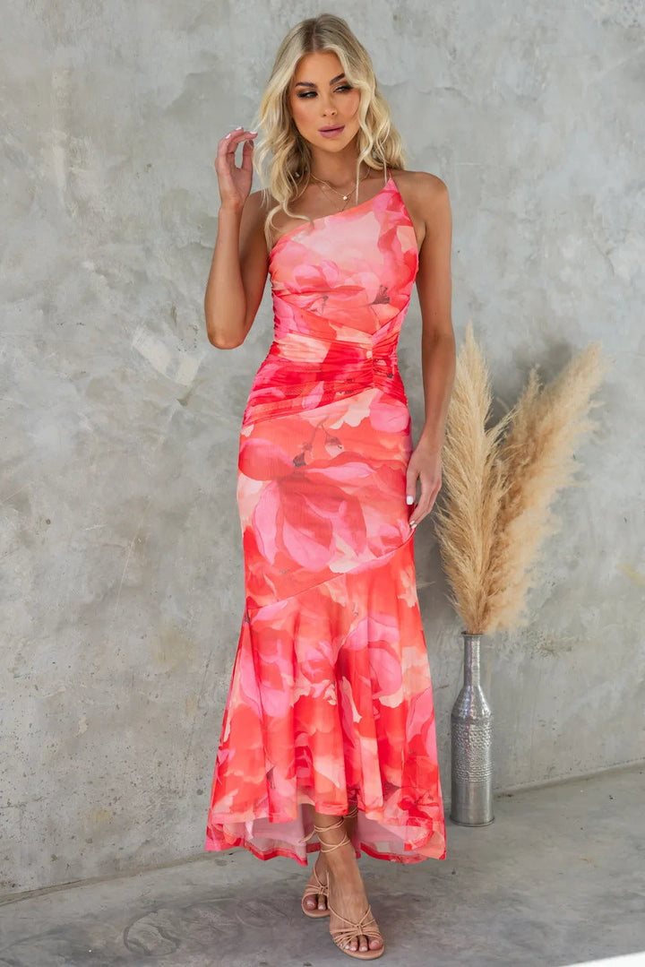 Emma - Floral One-Shoulder Maxi Dress