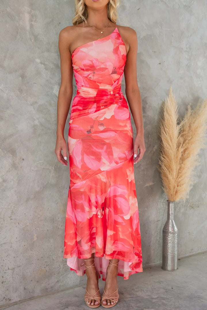 Emma - Floral One-Shoulder Maxi Dress
