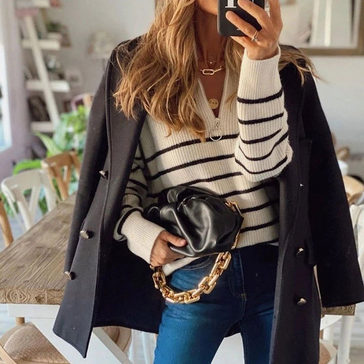 Riley – Striped Knit Sweater